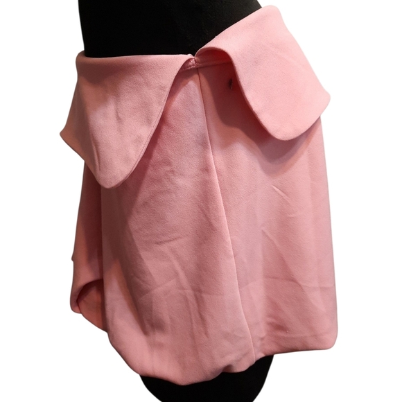 NWT Zara Pink Bubble Hem Off Shoulder Tubetop Med - Picture 2 of 5